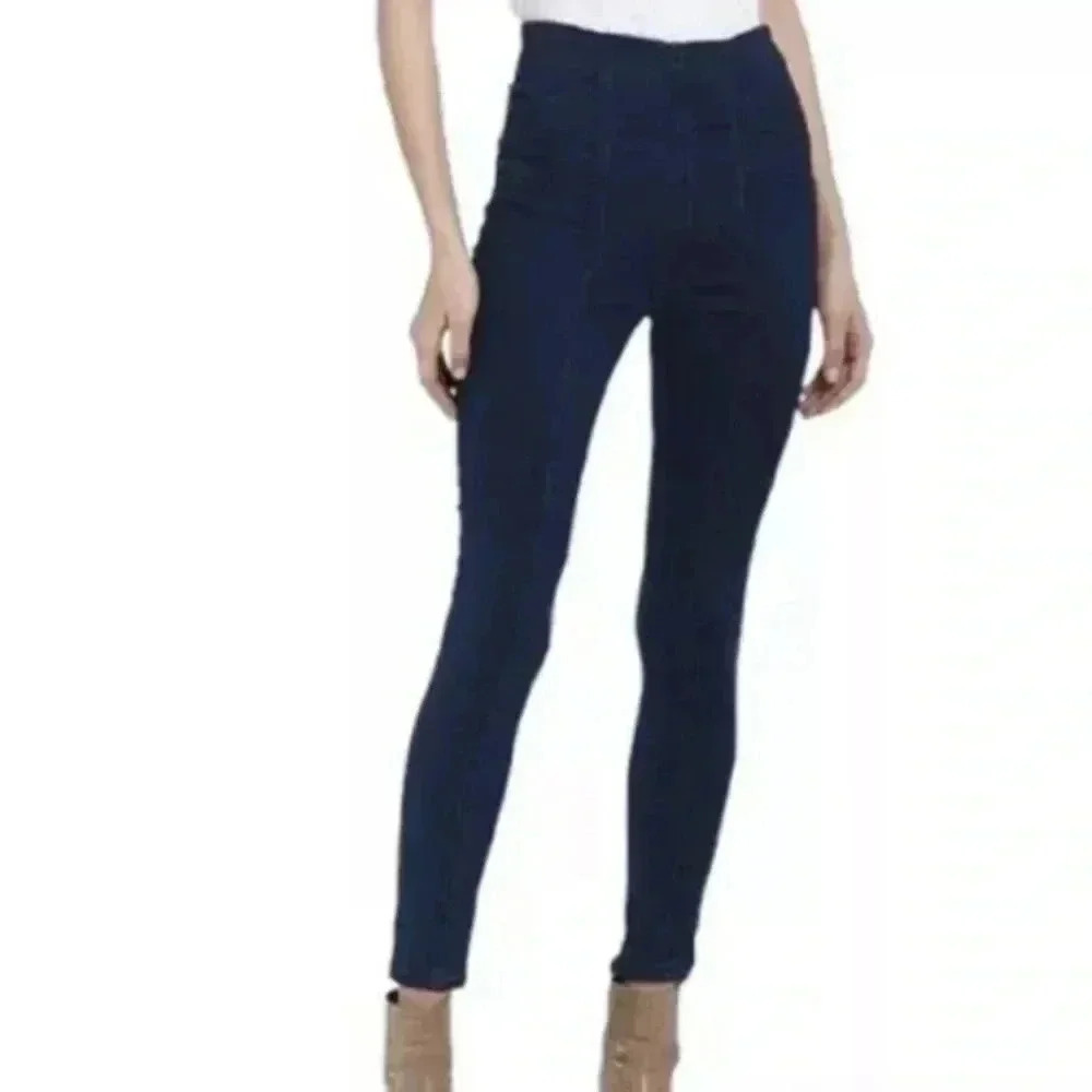 Free People We The Free Feel Alright Stretch Skinny Jeans Blue Size 31